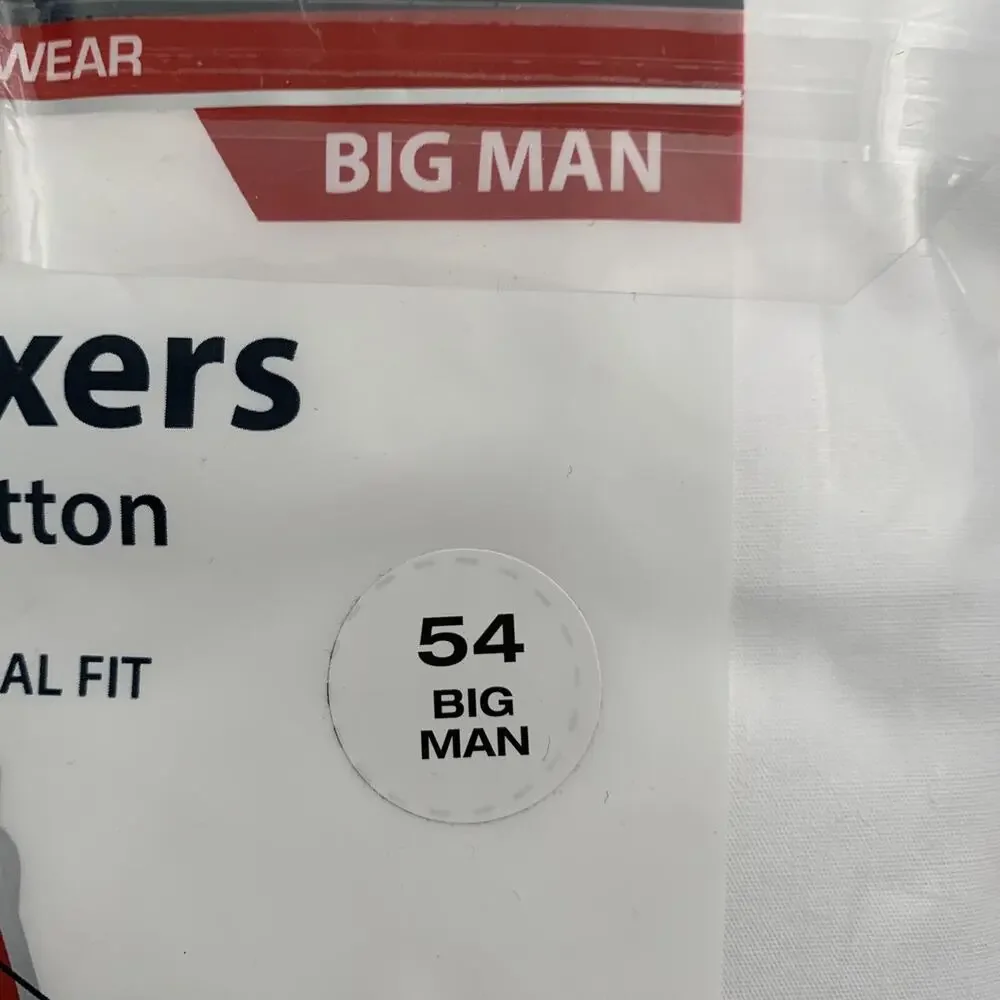LOT of 2 Roundtree & Yorke Boxers Big Man Sz 54 Full-Cut 100% Combed Cotton NEW